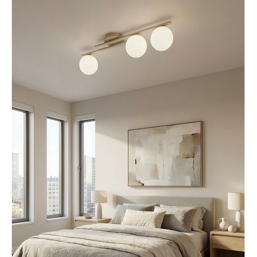 Loftlampe KAIRO 3xE14/10W/230V beige