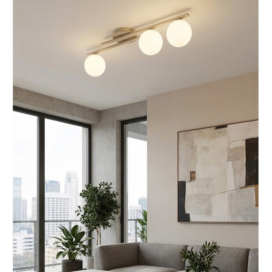 Loftlampe KAIRO 3xE14/10W/230V beige