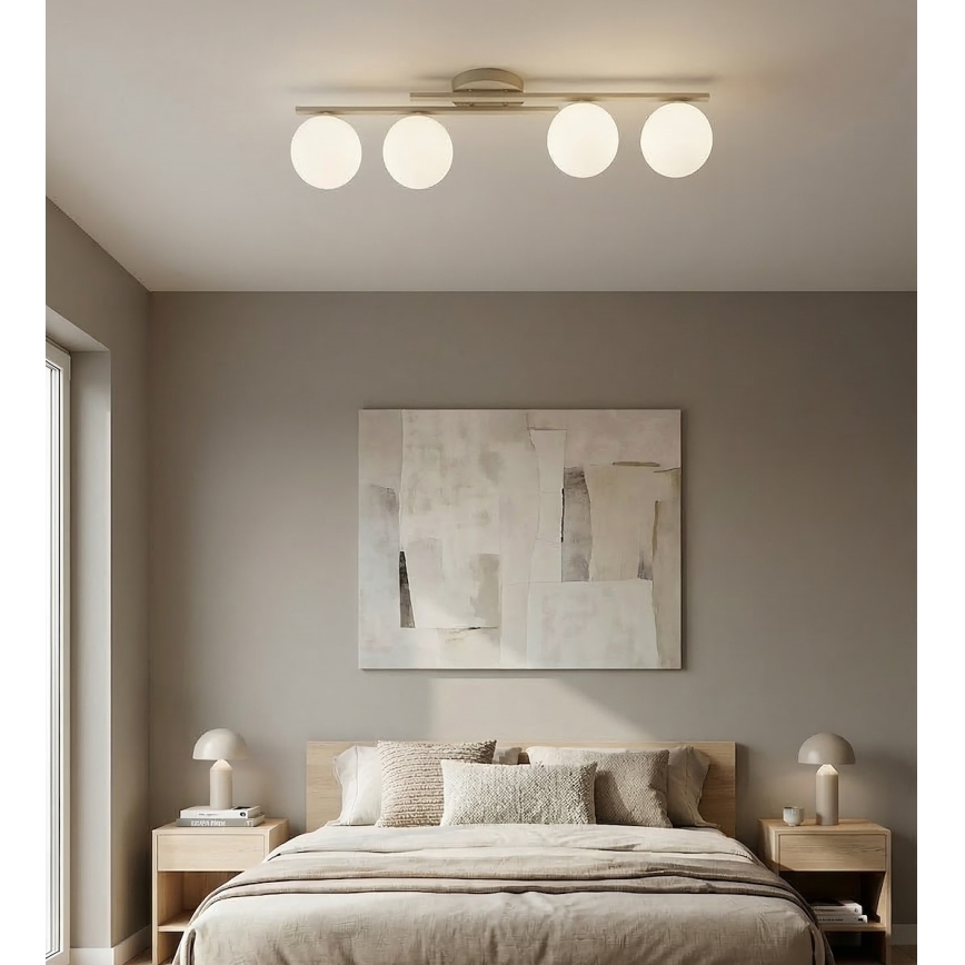 Loftlampe KAIRO 4xE14/10W/230V beige