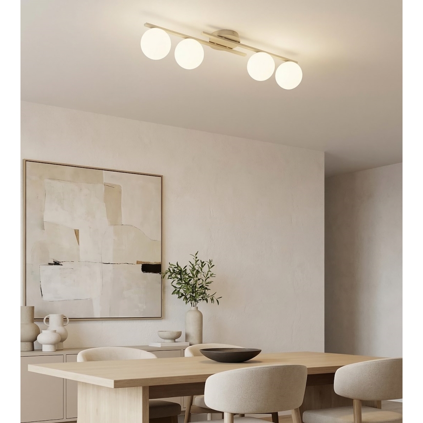 Loftlampe KAIRO 4xE14/10W/230V beige
