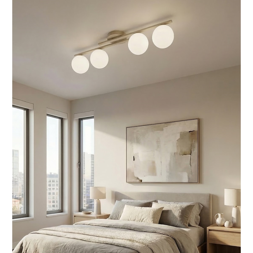 Loftlampe KAIRO 4xE14/10W/230V beige