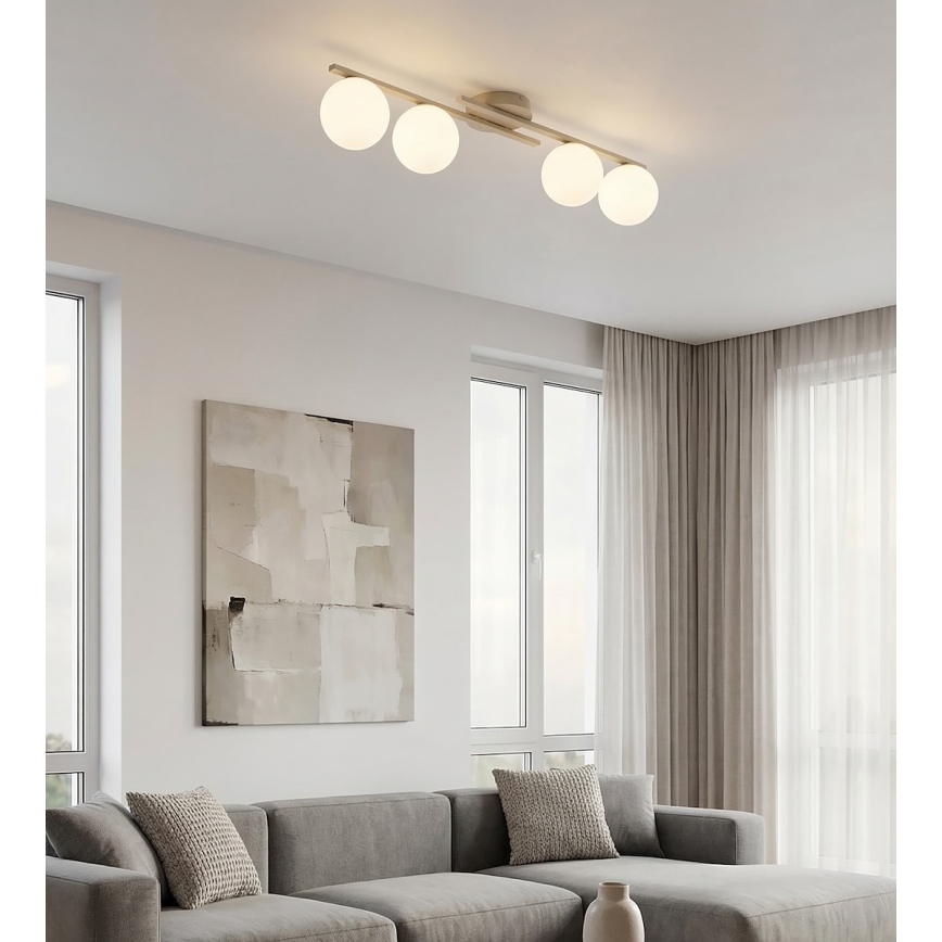 Loftlampe KAIRO 4xE14/10W/230V beige