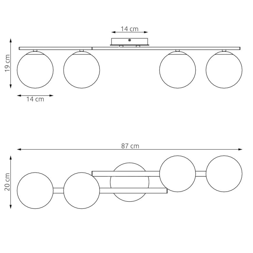 Loftlampe KAIRO 4xE14/10W/230V beige