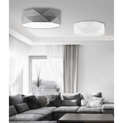 Loftlampe KANTOOR 4xE27/60W/230V hvid