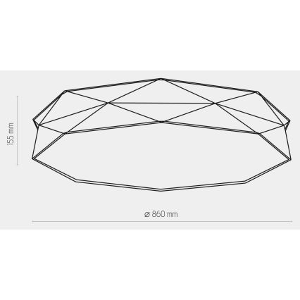 Loftlampe KANTOOR 6xE27/15W/230V grå