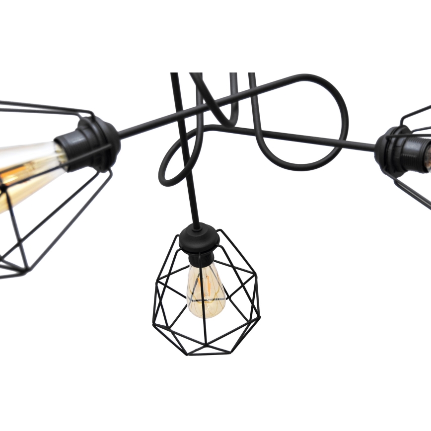 Loftlampe KARO 3xE27/15W/230V sort