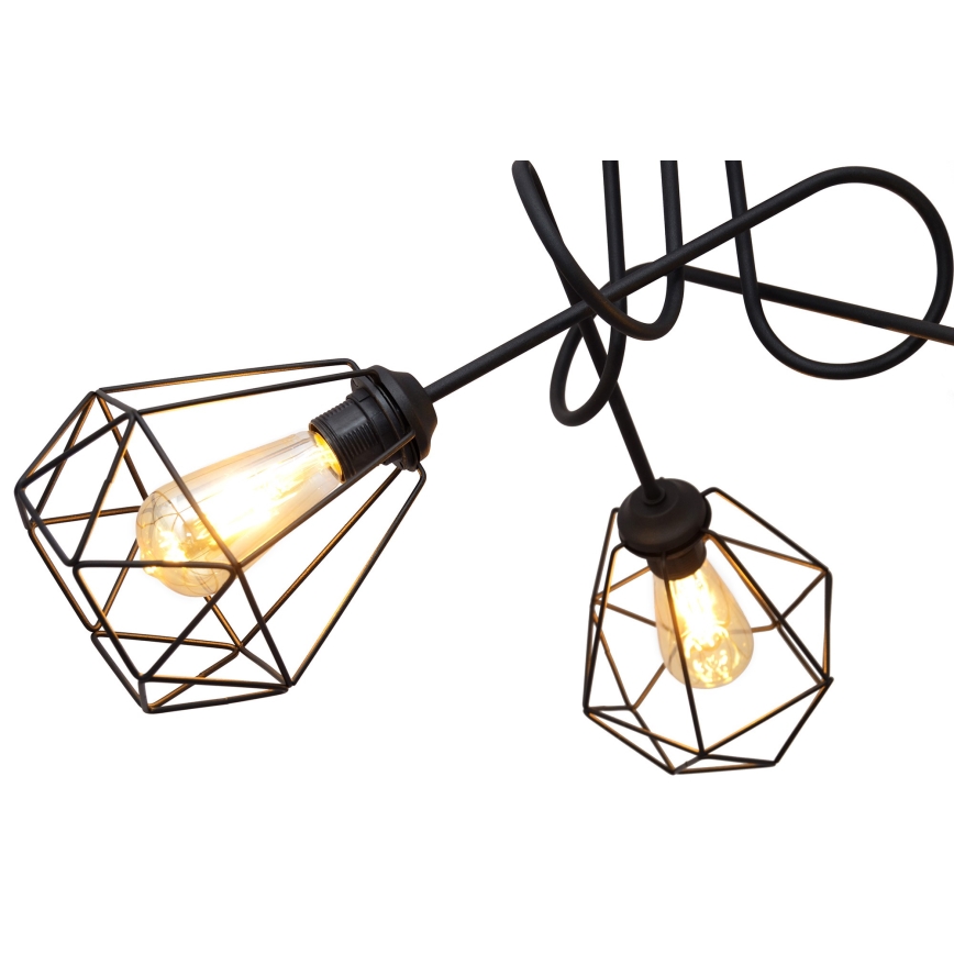 Loftlampe KARO 3xE27/15W/230V sort