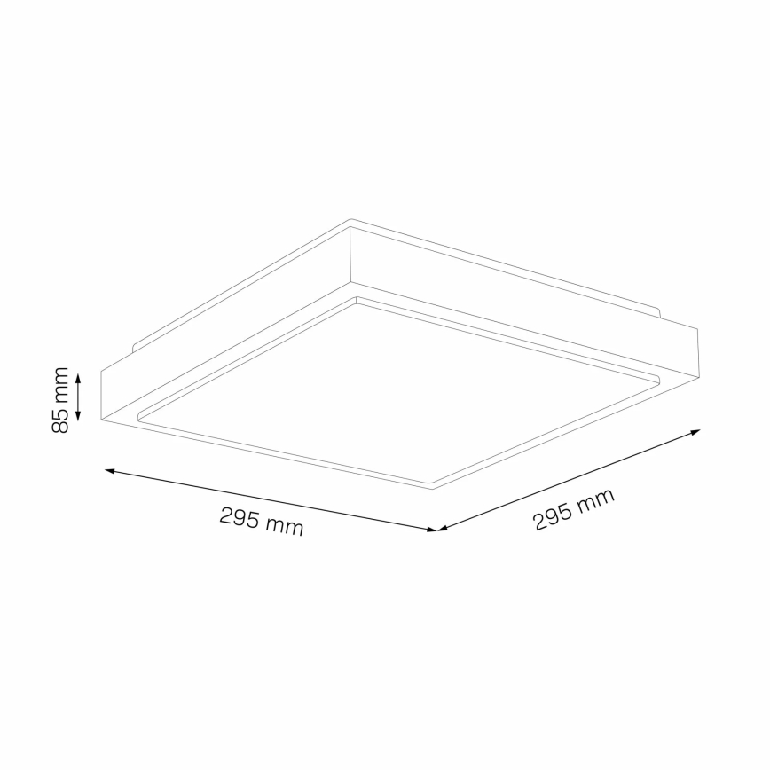 Loftlampe KAZIMIERZ 2xE27/20W/230V 29,5x29,5 cm sort