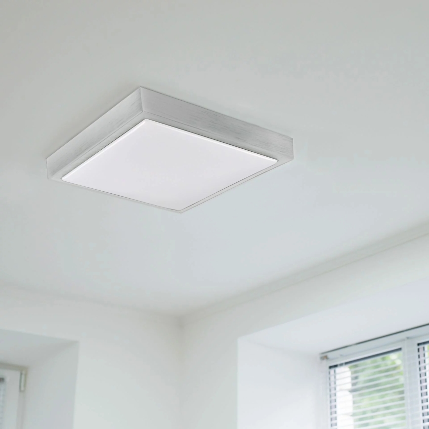 Loftlampe KAZIMIERZ 2xE27/20W/230V 29,5x29,5 cm sølvfarvet