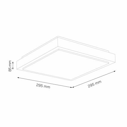 Loftlampe KAZIMIERZ 2xE27/20W/230V 29,5x29,5 cm sølvfarvet