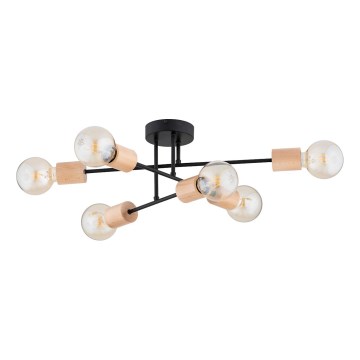 Loftlampe LA-STENA 6xE27/15W/230V beige/sort