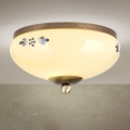 Loftlampe LANDHAUS 1xE27/60W/230V Ø 21 cm bronze/beige/blå