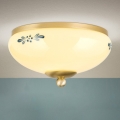 Loftlampe LANDHAUS 1xE27/60W/230V, Ø 21 cm, messing/beige/blå