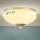 Loftlampe LANDHAUS 1xE27/60W/230V, Ø 21 cm, messing/beige/blå