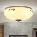 Loftlampe LANDHAUS 2xE27/60W/230V Ø 28 cm bronze/beige/grøn