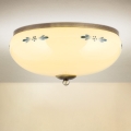 Loftlampe LANDHAUS 3xE27/60W/230V Ø 35 cm bronze/beige/blå