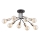 Loftlampe LANTI 8xE27/15W/230V guldfarvet/sort