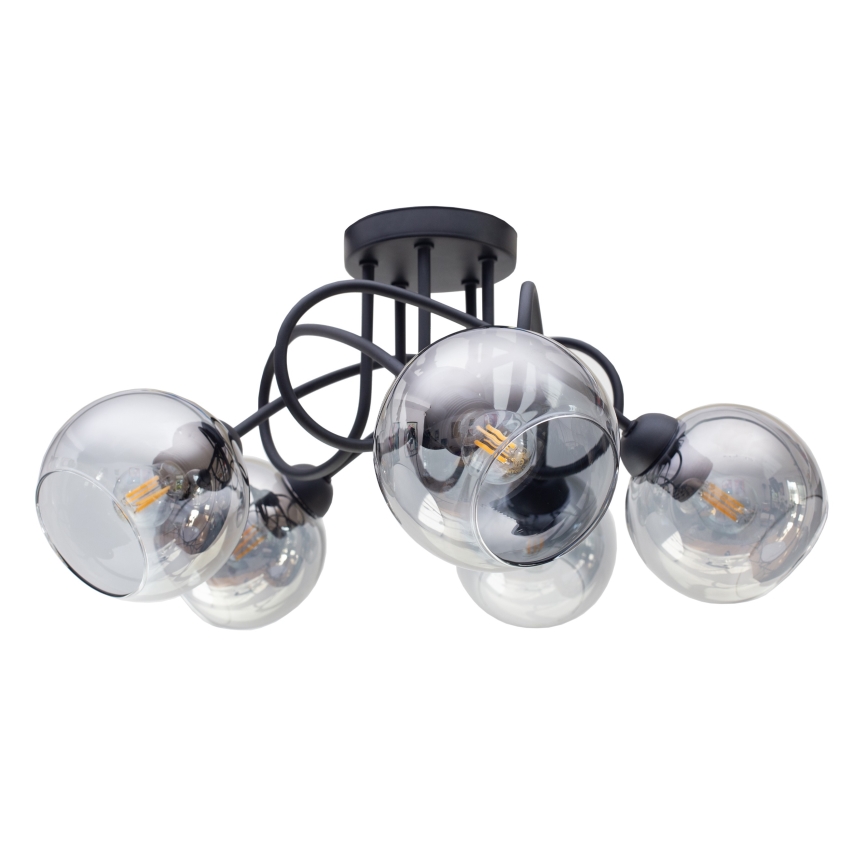 Loftlampe LATIL 5xE27/60W/230V sort