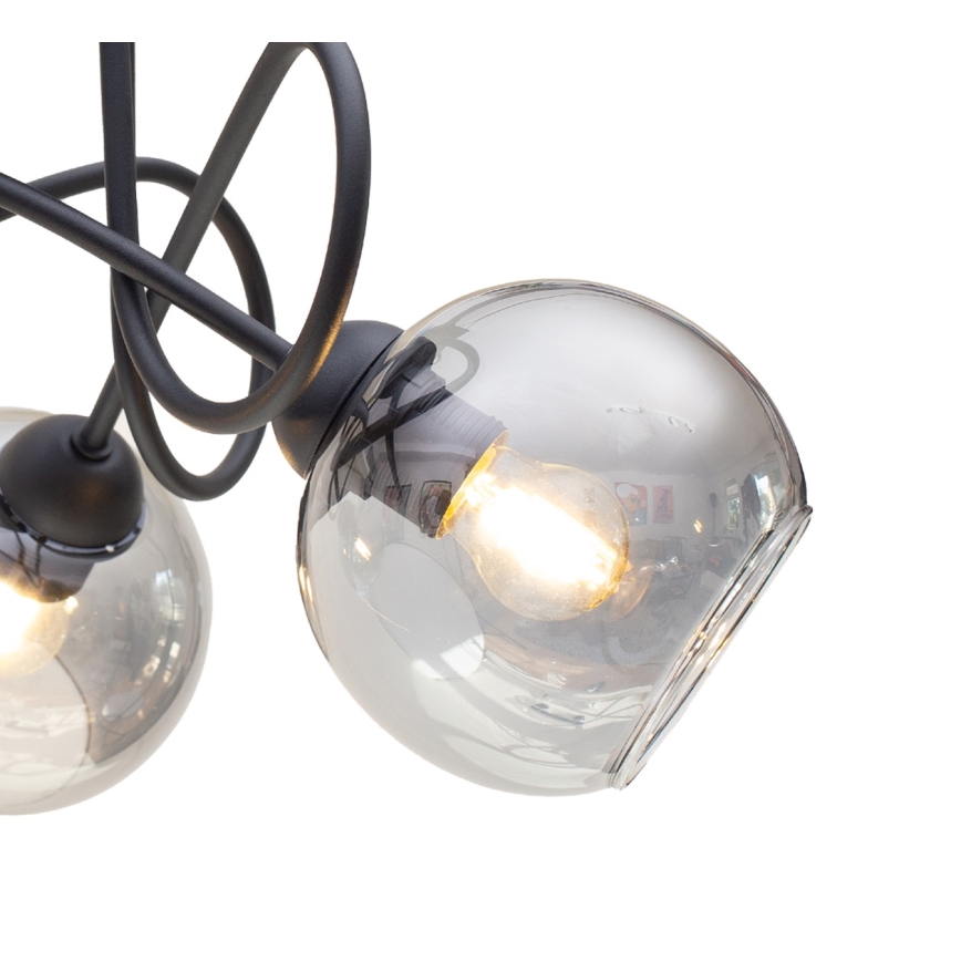 Loftlampe LATIL 5xE27/60W/230V sort