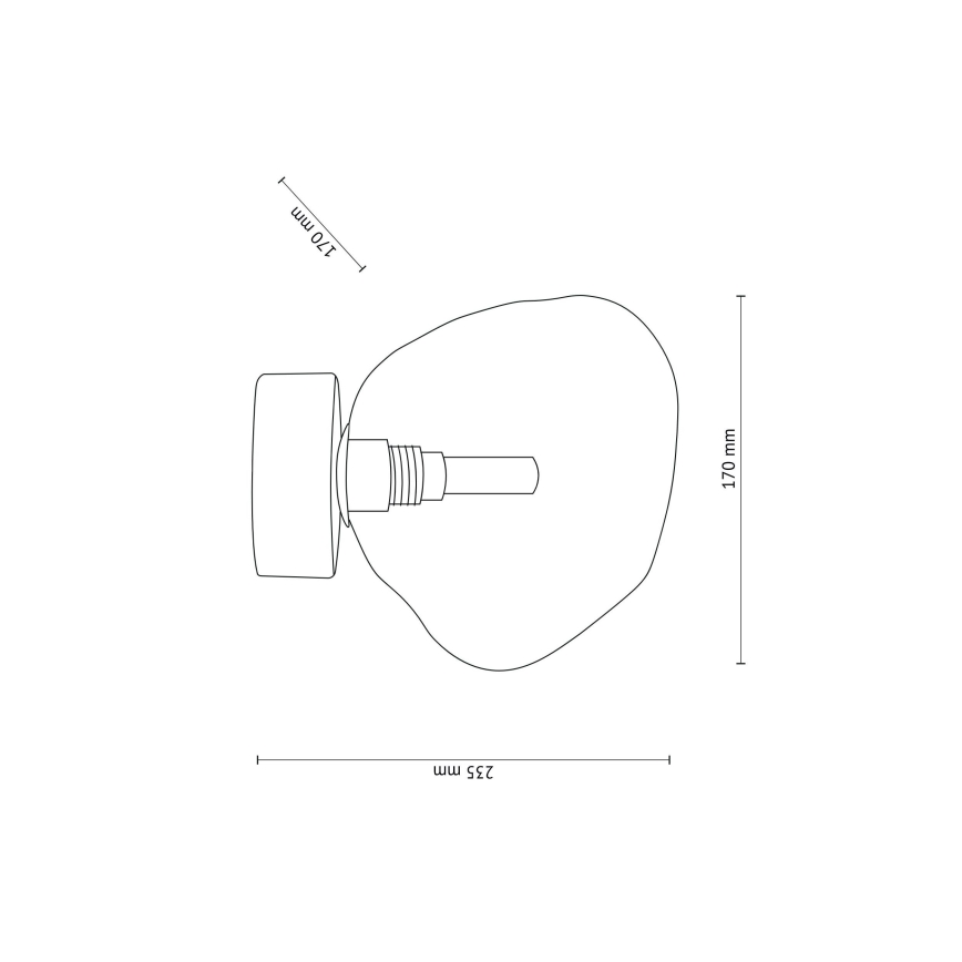 Loftlampe LAVA 1xG9/8W/230V bronze/røget beige