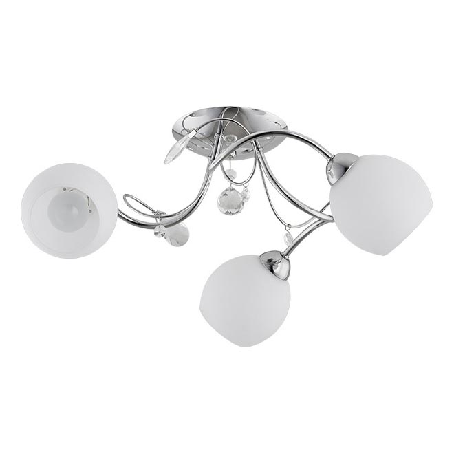 Loftlampe LIVIA 3xE14/10W/230V skinnende krom