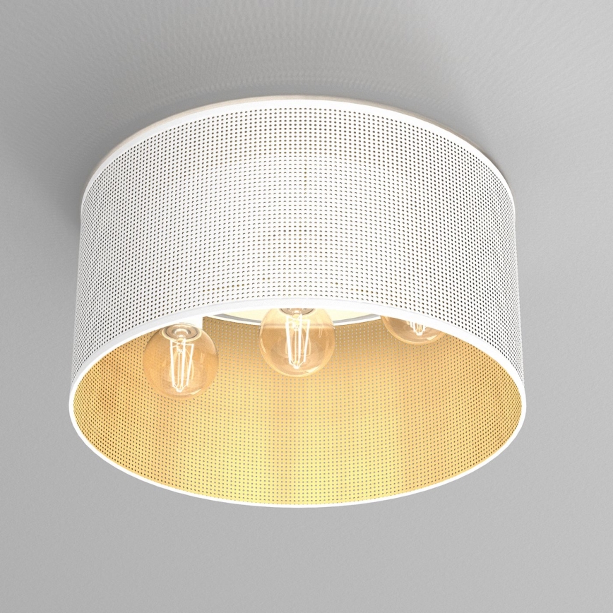 Loftlampe LOFT SHADE 3xE27/60W/230V hvid/gylden