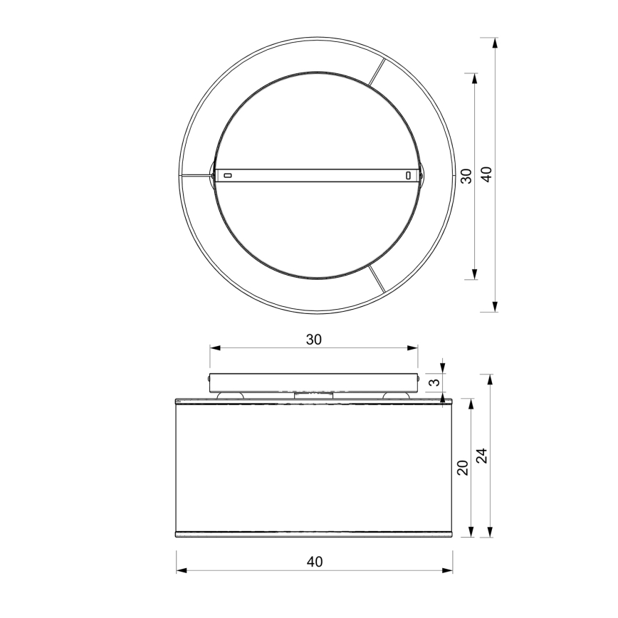 Loftlampe LOFT SHADE 3xE27/60W/230V hvid/gylden