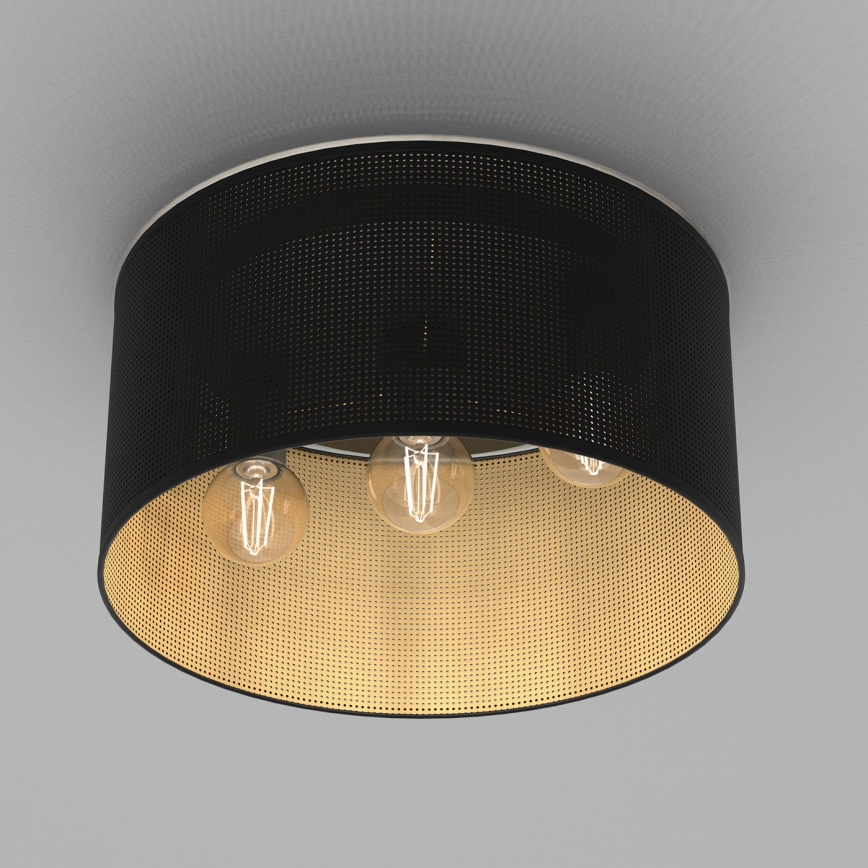Loftlampe LOFT SHADE 3xE27/60W/230V sort/gylden
