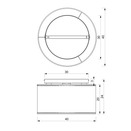 Loftlampe LOFT SHADE 3xE27/60W/230V sort