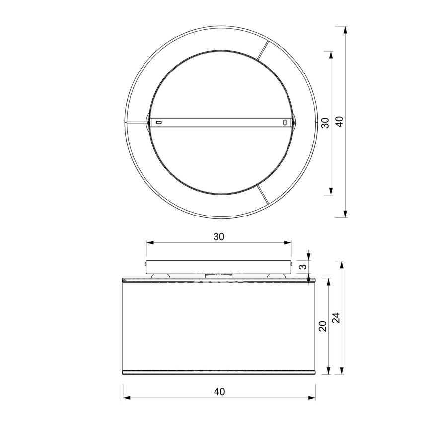 Loftlampe LOFT SHADE 3xE27/60W/230V sort