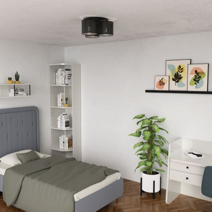 Loftlampe LOFT SHADE 3xE27/60W/230V sort