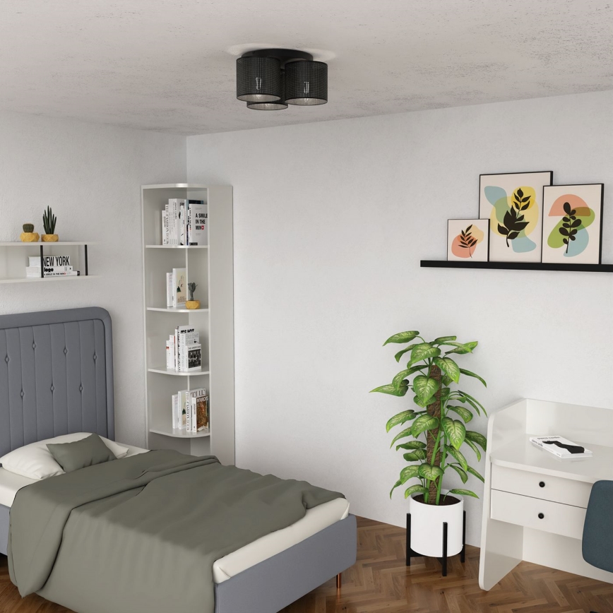 Loftlampe LOFT SHADE 3xE27/60W/230V sort