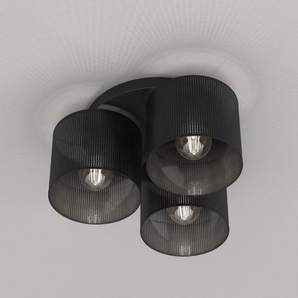 Loftlampe LOFT SHADE 3xE27/60W/230V sort
