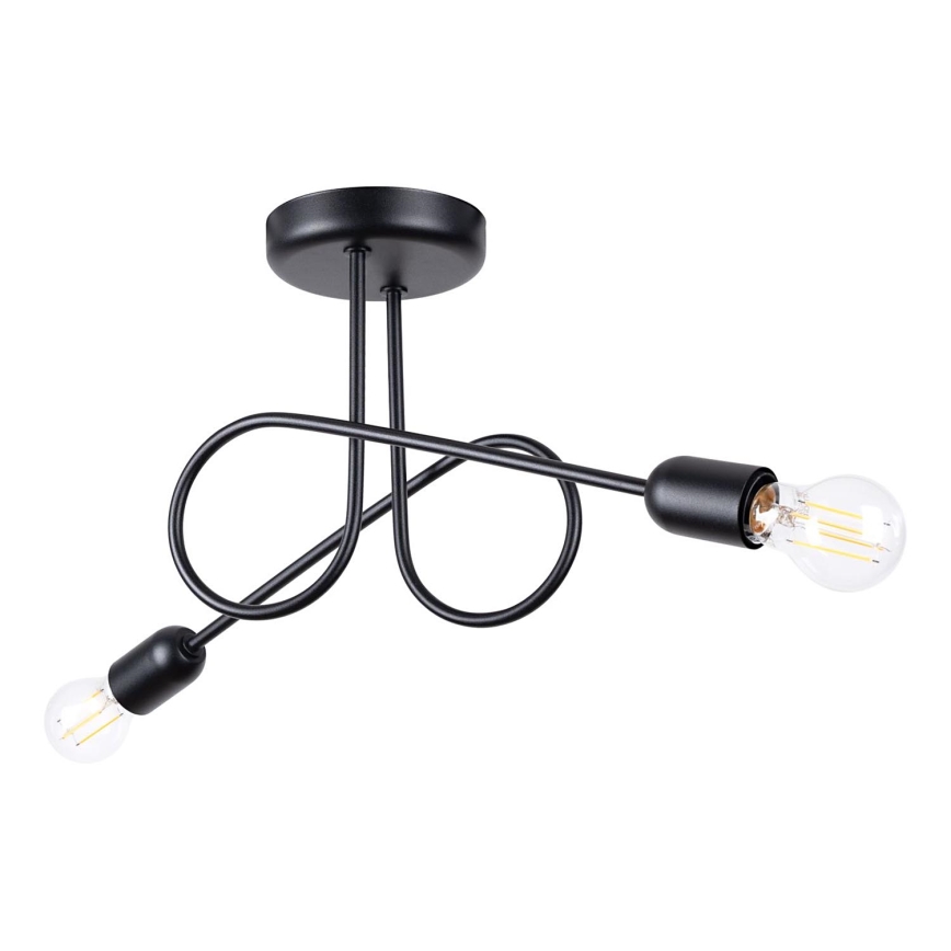 Loftlampe LOOP 2xE27/15W/230V sort