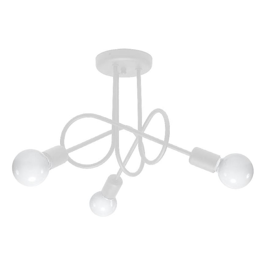 Loftlampe LOOP 3xE27/15W/230V hvid