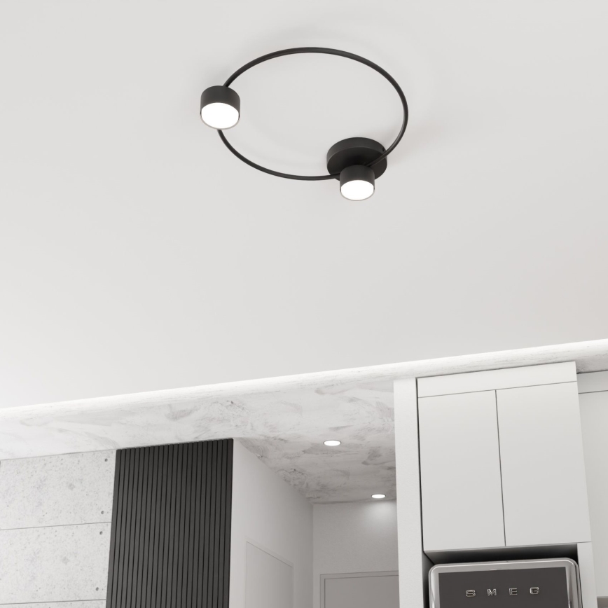 Loftlampe LUCIO 2xGX53/12W/230V sort
