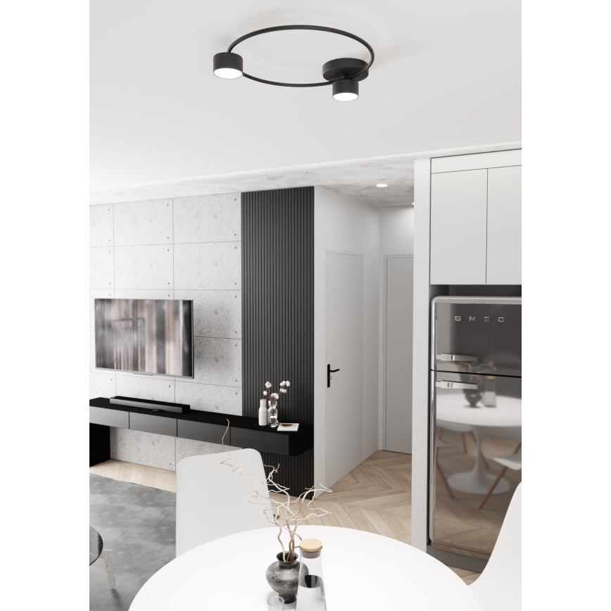 Loftlampe LUCIO 2xGX53/12W/230V sort