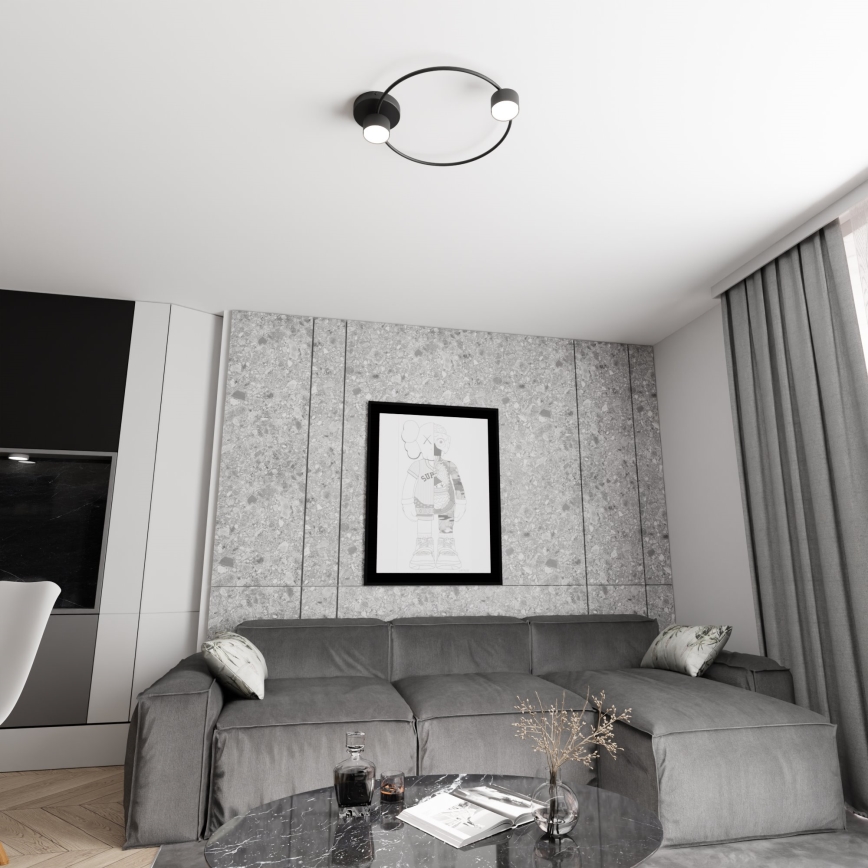 Loftlampe LUCIO 2xGX53/12W/230V sort