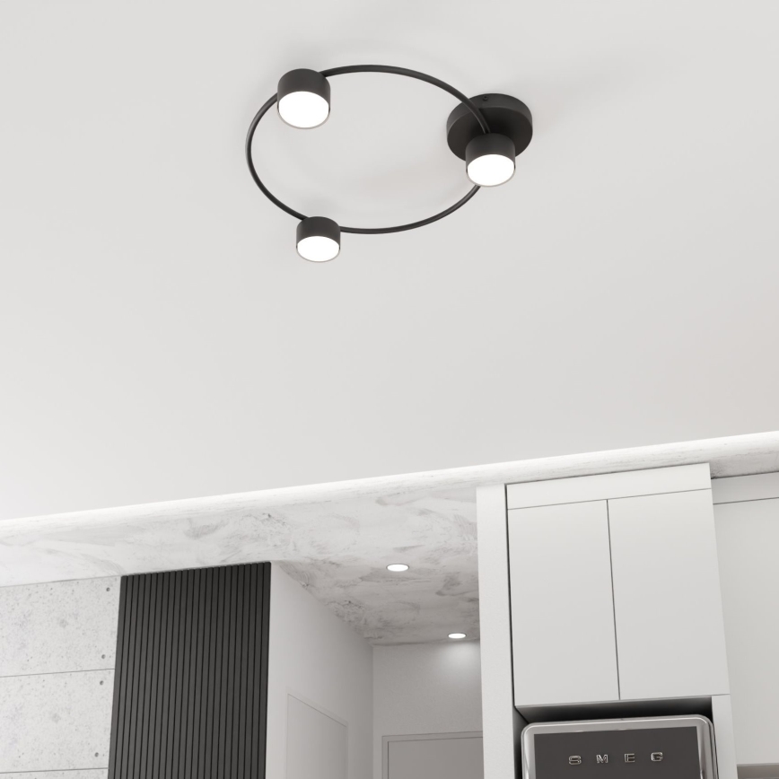 Loftlampe LUCIO 3xGX53/12W/230V sort
