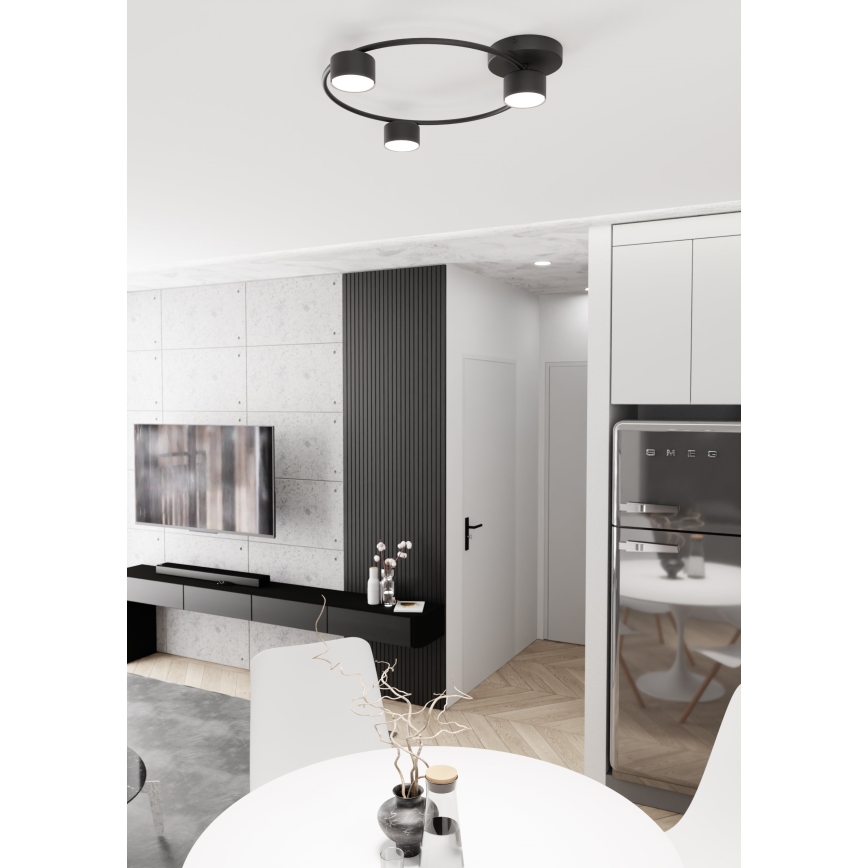 Loftlampe LUCIO 3xGX53/12W/230V sort