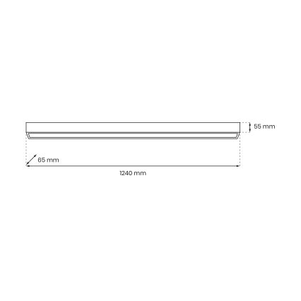 Loftlampe LUNGO T8 1xG13/18W/230V sort