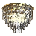 Loftlampe LUXURIA 9xE14/40W/230V diameter 48 cm guldfarvet