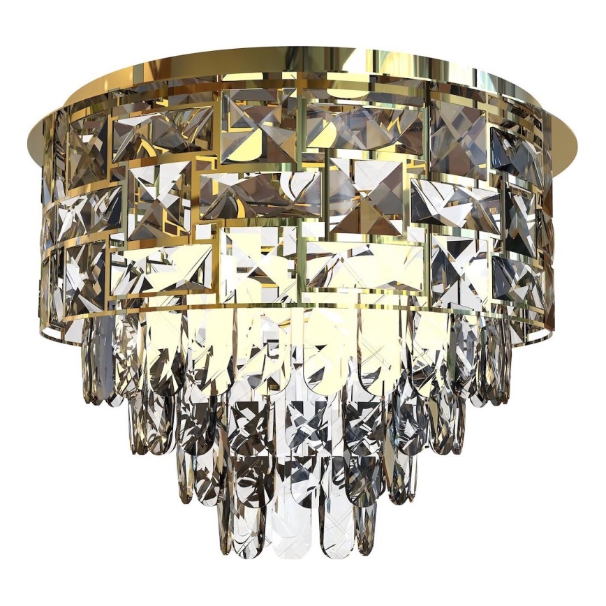 Loftlampe LUXURIA 9xE14/40W/230V diameter 48 cm guldfarvet