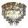 Loftlampe LUXURIA 9xE14/40W/230V diameter 48 cm guldfarvet