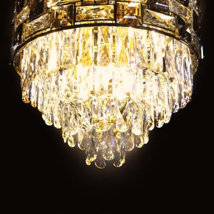 Loftlampe LUXURIA 9xE14/40W/230V diameter 48 cm guldfarvet