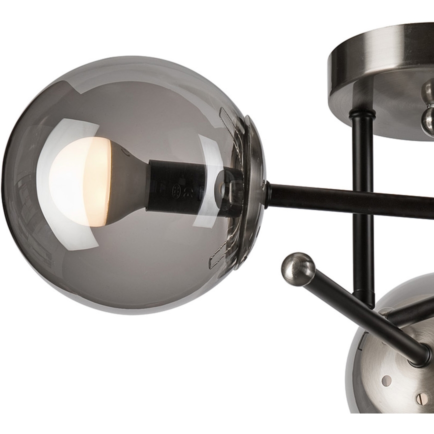 Loftlampe MALENA 3xE14/5W/230V sort/røget