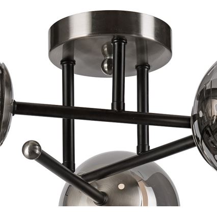 Loftlampe MALENA 3xE14/5W/230V sort/røget
