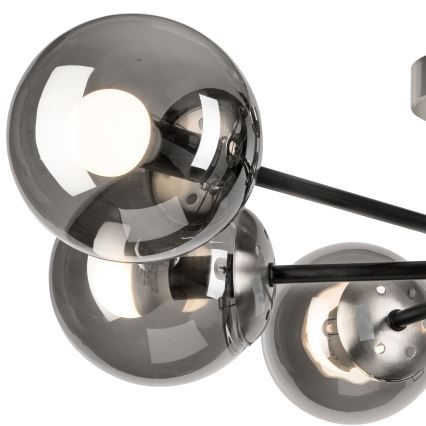 Loftlampe MALENA 6xE14/5W/230V mat krom/røget