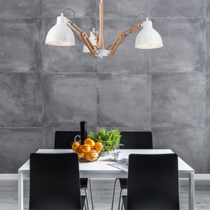 Loftlampe MARCELLO 3xE27/60W/230V bøg