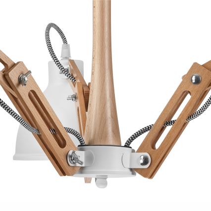 Loftlampe MARCELLO 3xE27/60W/230V bøg
